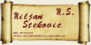 Miljan Steković vizit kartica
